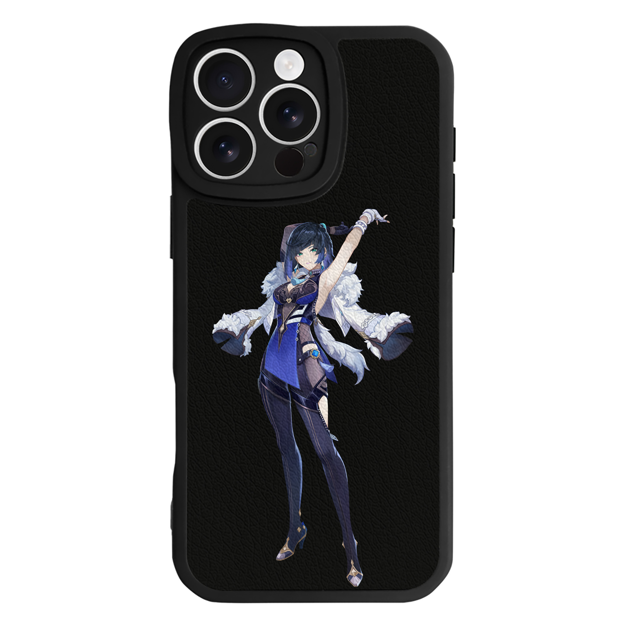 げんし神 夜兰 やらん genshin Yaran 【iPhone 16シリーズ対応】シリコンスマホケース（レザー調） 材質：シリコン